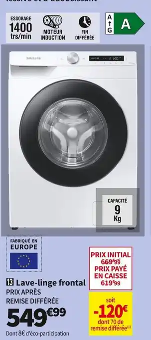 Conforama Samsung lave-linge ww90t534daw/s3 offre