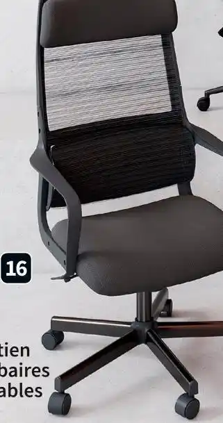 Conforama Fauteuil de bureau noir helios offre