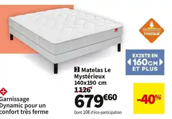 Conforama Matelas ressorts ensachés le mystérieux offre