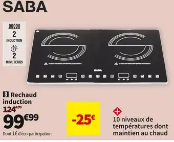 Conforama Saba rechaud induction r2ind3400 2 offre