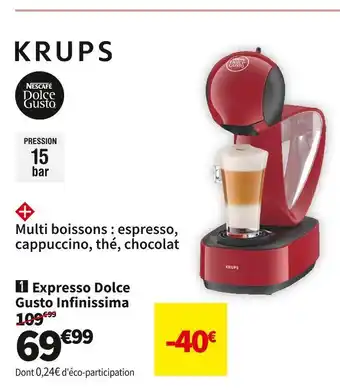 Conforama Krups expresso portionné yy3877fd offre