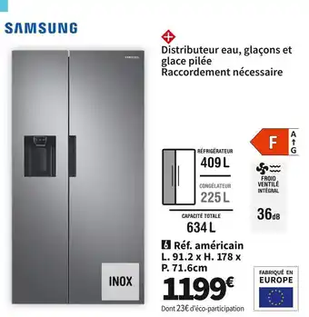 Conforama Samsung réf. américain rs6ja8810s9 offre