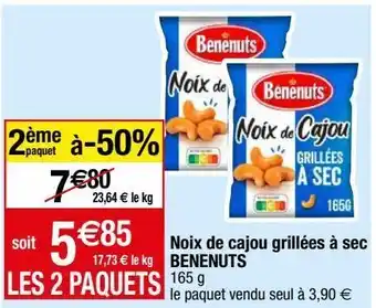 Migros Noix de cajou bénénuts offre