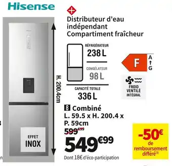 Conforama Hisense réf. combiné rb440n4wcf offre