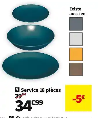 Conforama Service 18 pièces colorama offre