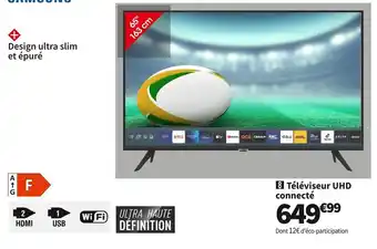 Conforama Samsung téléviseur uhd connecté ue65au7025kxxc offre