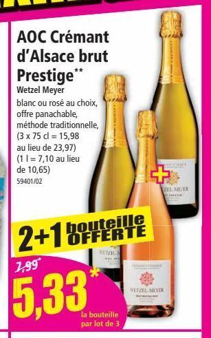 Norma Aoc crémant d`alsace brut prestige offre