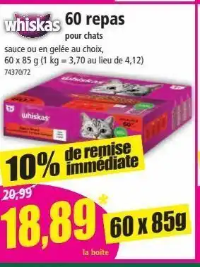 Norma 60 repas whiskas offre