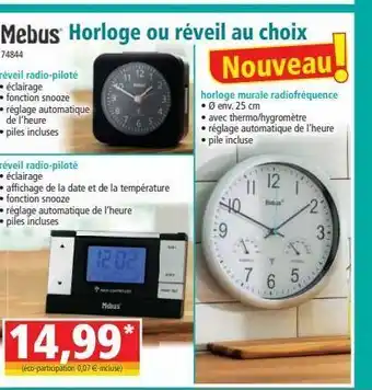Horloge ou reveil au choix