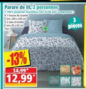 Norma Parure de lit 2 personnes offre