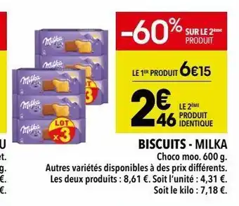 Supeco Biscuits milka offre