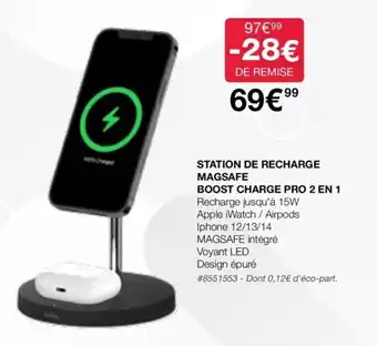 Costco STATION DE RECHARGE MAGSAFE BOOST CHARGE PRO 2 EN 1 offre