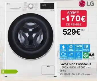 Costco LAVE-LINGE F14V30WHS offre