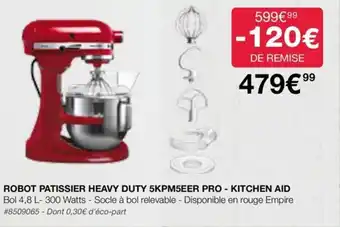 Costco ROBOT PATISSIER HEAVY DUTY 5KPM5EER PRO - KITCHEN AID offre