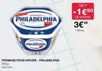 Costco FROMAGE FRAIS NATURE - PHILADELPHIA offre