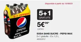 Costco SODA SANS SUCRE - PEPSI MAX offre