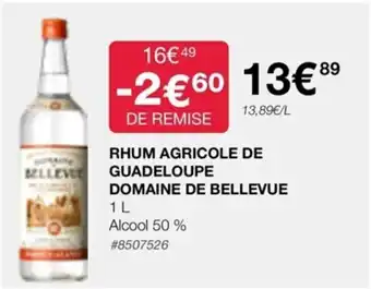 Costco RHUM AGRICOLE DE GUADELOUPE DOMAINE DE BELLEVUE offre