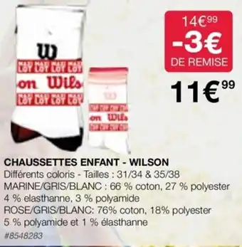 CHAUSSETTES ENFANT - WILSON