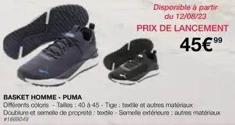 Costco BASKET HOMME - PUMA offre