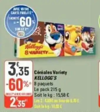 G20 Céréales Variety KELLOGG'S offre