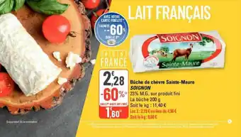 G20 Bûche de chèvre Sainte-Maure SOIGNON offre
