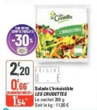 G20 Salade L'Irresistible TELES CRUDETTES offre