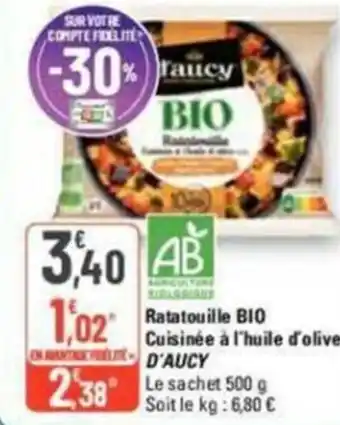 G20 Ratatouille BIO Cuisinée à l'huile d'olive offre