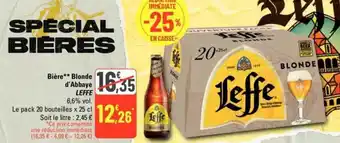 G20 Bière** Blonde d'Abbaye LEFFE offre
