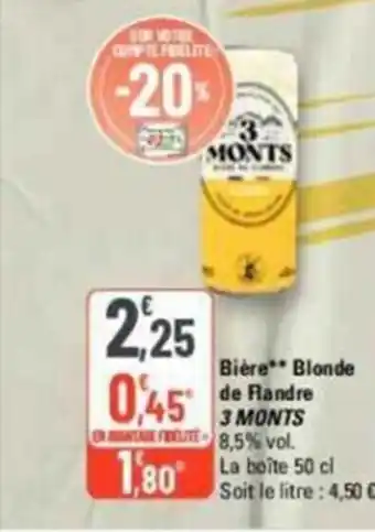Bière Blonde de Flandre 3 MONTS