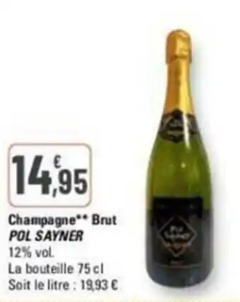 G20 Champagne** Brut POL SAYNER 12% vol. offre