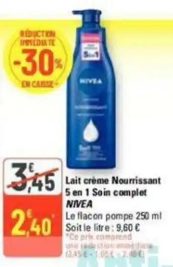 G20 Lait crème Nourrissant 5 en 1 Soin complet NIVEA offre