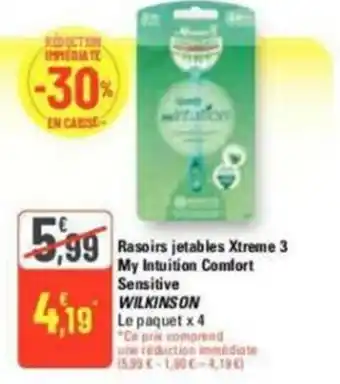 Rasoirs jetables Xtreme 3 My Intuition Comfort Sensitive WILKINSON