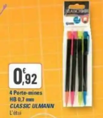 4 Porte-mines HB 0,7 mm CLASSIC ULMANN L'étui