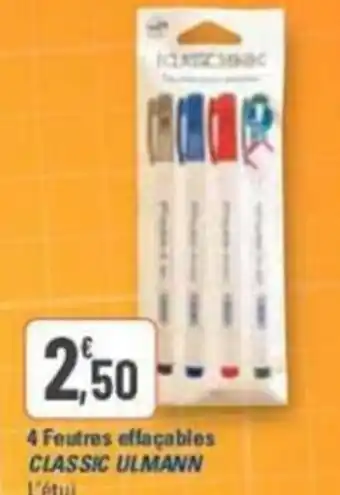 G20 4 Feutres effaçables CLASSIC ULMANN L'étui offre