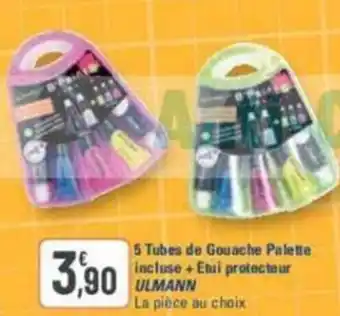 G20 5 Tubes de Gouache Palette incluse + Etui protecteur ULMANN La pièce au choix offre