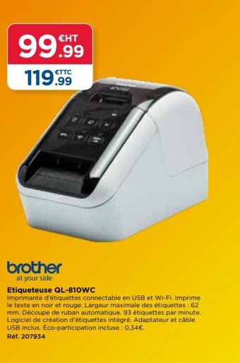 Top Office Etiqueteuse QL-810WC offre