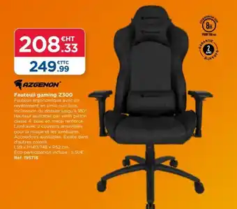 Top Office Fauteuil gaming Z300 offre