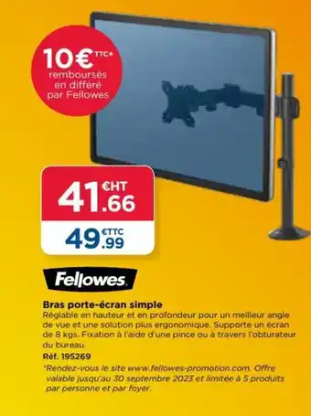Bras porte-écran simple