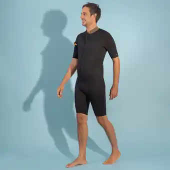 Shorty longe côte néoprène 2/2 homme noir