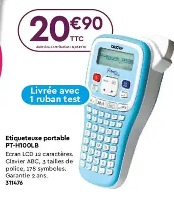 Plein ciel Etiqueteuse portable PT-H100LB offre