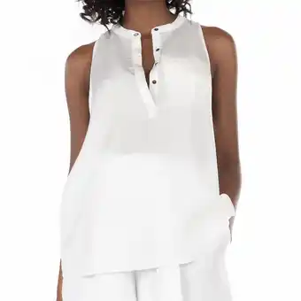Decathlon Chemise sans manches blanche femme superdry tencel offre
