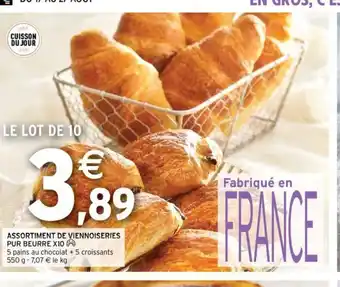 Intermarché ASSORTIMENT DE VIENNOISERIES PUR BEURRE X10 offre
