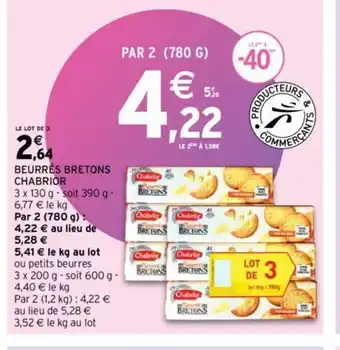 Intermarché BEURRÉS BRETONS CHABRIOR offre
