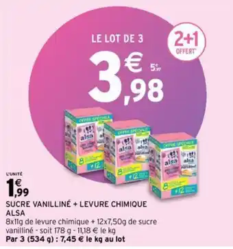 Intermarché SUCRE VANILLINÉ + LEVURE CHIMIQUE ALSA offre