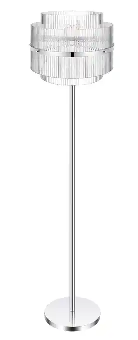 Castorama Lampadaire rhyolit goodhome e27 argent brillant offre