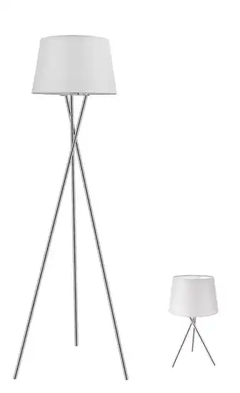 Castorama Lampadaire + lampe à poser gooban e14/e27 ip20 argent offre