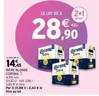Intermarché BIÈRE BLONDE CORONA I offre