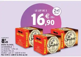 Intermarché BIÈRE BLONDE LA GOUDALE I offre