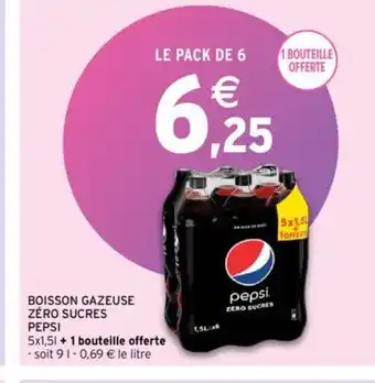 Intermarché BOISSON GAZEUSE ZÉRO SUCRES offre