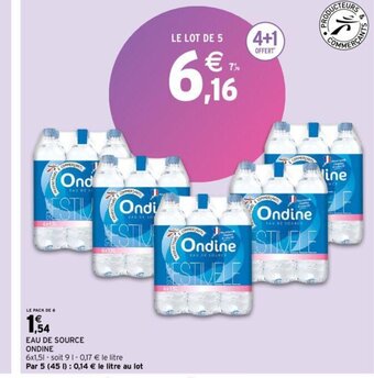 Intermarché EAU DE SOURCE ONDINE offre